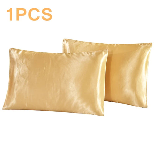 1Pc Queen Cooling Satin Silk Pillowcase for Hair and Skin